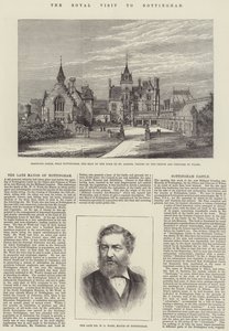 Der königliche Besuch in Nottingham (Gravur)