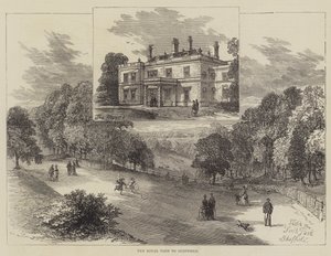 Det kongelige besøg i Sheffield (gravering) af English School