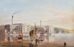 The Royal William Victualling Yard, Stonehouse, ca. 1840 af English School