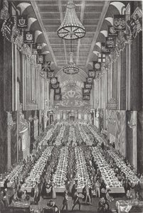 Den kongelige banket i Guildhall den 9. november 1837 af English School