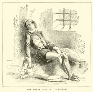 Der königliche Dichter in seinem Gefängnis von English School