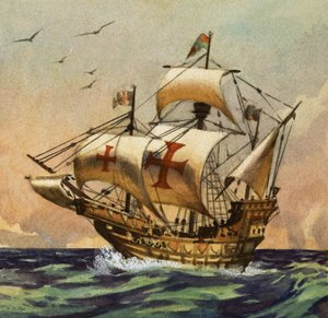 Santa Maria, som i 1492 tog Columbus til den nye verden af English School