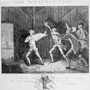 Den skotske sejr, 1768 af English School