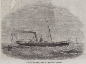 The Screw Clipper-Yacht Gazelle (gravering) af English School