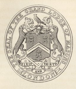 The Seal of the Grand Lodge of Masons, London, før 1813, fra 