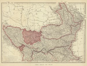 The Seat of War (farve litho) af English School