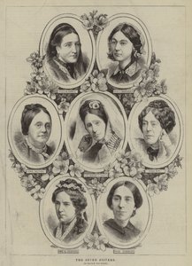 De syv søstre (kobberstik) af English School