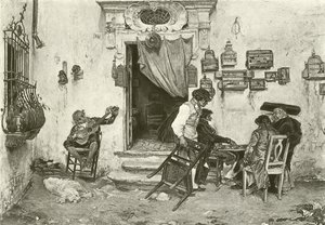 Das Geschäft von Figaro (Gravur)