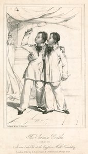 The Siamese Youths (18 år), en ny udstilling i Egyptian Hall, Piccadilly af English School