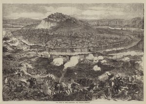 The Siege of Kars, Sortie af den tyrkiske garnison (gravering) af English School
