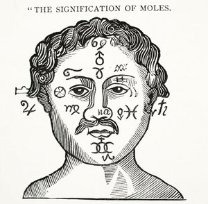 The Signification of Moles, illustration fra Chap-books of the Eighteenth Century af John Ashton, pub. 1882 af English School