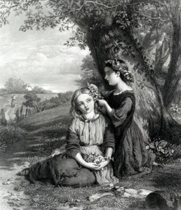 The Sisters, udgivet i Art Journal (1867), indgraveret af C. Cousen, 1867 af English School