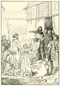 De seks mænd fra Calais (blæk på papir) af English School