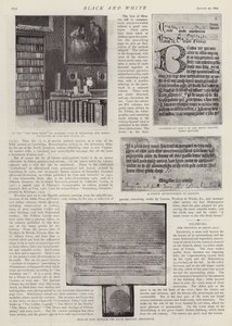 Spencer Library i Althorp House, Northamptonshire, sæde for Earl Spencer (litho) af English School