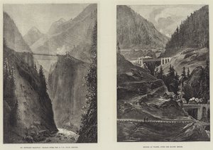 St Gothard Railway Tunnel (gravering) af English School