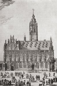Stadhuis, Middelburg, som det var i det 16. århundrede, fra 