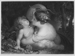 Den stjålne bue, fra billedet i Vernon Gallery (kobberstik) af English School