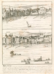 The Strand, London, fra Themsen i det 17. århundrede af English School