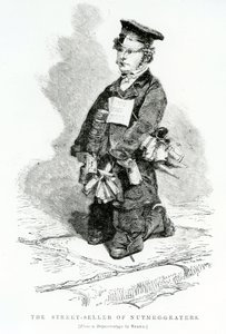 Gadesælgeren af Muskat-rivejern, ca. 1840 af English School