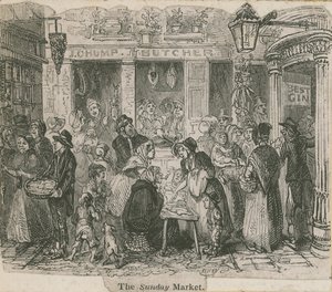 Søndagsmarkedet, London af English School