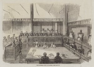Der Oberste Gerichtshof von Madras (Gravur) von English School