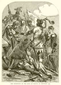 Overgivelsen af kongen af Frankrig ved Poictiers, 1356 af English School