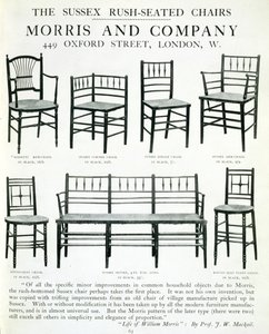 Sussex Rush-Seated Chairs, lavet af Morris and Company af English School
