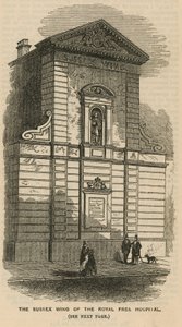 Sussex-fløjen på Royal Free Hospital, London af English School