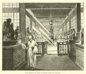 Der Tempel der fünfhundert Götter in Kanton von English School