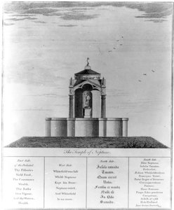 Neptuntemplet ved Kingsgate på Isle of Thanet, 1768 af English School