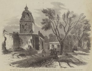 Temple of Ram Swamee, en avanceret post fra den britiske lejr før Delhi (gravering) af English School
