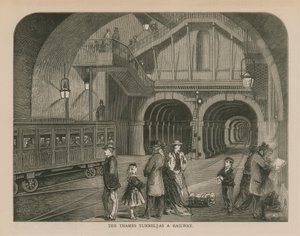 Themsen Tunnel som en jernbane af English School