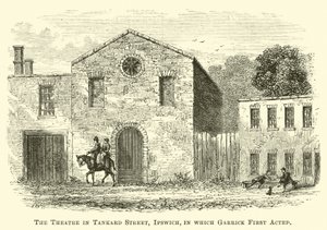 Teatret i Tankard Street, Ipswich, hvor Garrick først optrådte af English School
