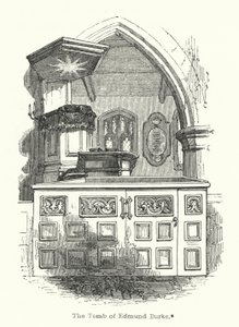 Edmund Burkes grav (gravering) af English School