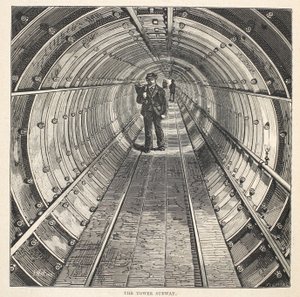 The Tower Subway, 1870 af English School