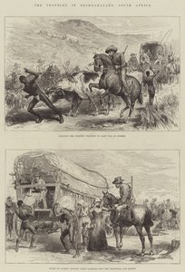 Problemerne i Bechuanaland, Sydafrika (gravering) af English School