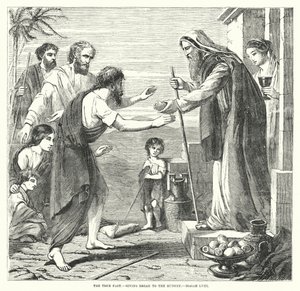 Den sande faste, der giver brød til de sultne, Esajas LVIII (gravering) af English School