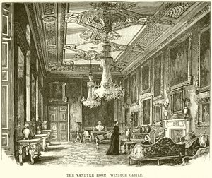 Vandyke Room, Windsor Castle af English School