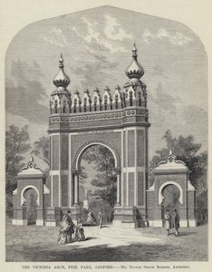 Victoria Arch, Peel Park, Salford (gravering) af English School