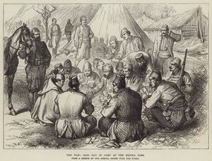 Krigen, postdag i lejren ved Shipka-passet (gravering) af English School
