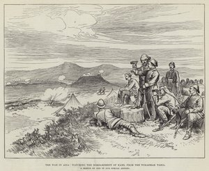 Krigen i Asien, se bombardementet af Kars, fra Tchakmak Tabia (gravering) af English School