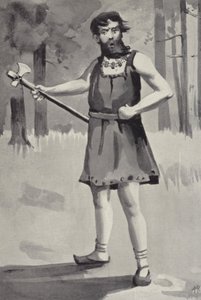 The Warrior Chief (litho) af English School