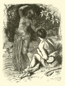 Die Wassernymphe erscheint dem Hirten von English School