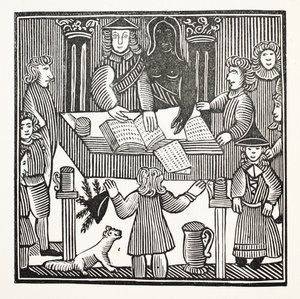 The Whole Trial and Indictment of Sir John Barleycorn, Knt., illustration fra Chap-books of the Eighteenth Century af John Ashton, pub. 1882 af English School