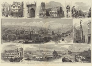 Yorkshire Agricultural Society i Halifax, skitser i Halifax (gravering) af English School