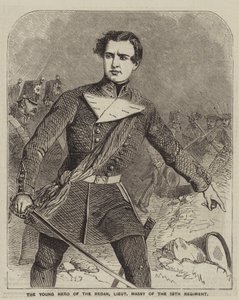 The Young Hero of the Redan, løjtnant Massy fra 19. regiment (gravering) af English School