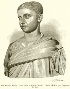 Den yngre Philip. (Buste fundet ved Civita Lavinia. Capitol, Kejsernes Hall, nr. 69)