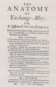 Anatomien i Exchange Alley af English School