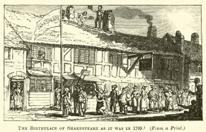 Shakespeares fødested, som det var i 1769 af English School