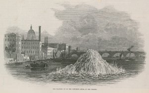 Opsprængningen af beton stimen i Themsen af English School